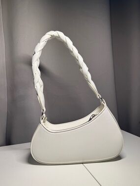 Forever 21 White Braided-Handle Shoulder Bag